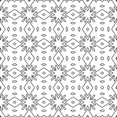 Geometric vector pattern with Black and white colors. abstract ornament for wallpapers and backgrounds.