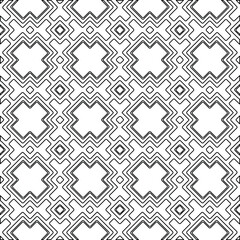 Geometric vector pattern with Black and white colors. abstract ornament for wallpapers and backgrounds.