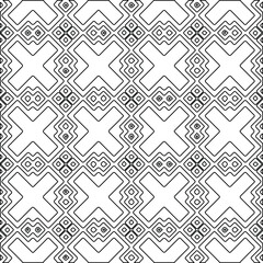 Geometric vector pattern with Black and white colors. abstract ornament for wallpapers and backgrounds.