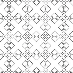 Geometric vector pattern with Black and white colors. abstract ornament for wallpapers and backgrounds.