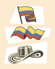 three colombia icons