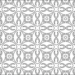 Geometric vector pattern with Black and white colors. abstract ornament for wallpapers and backgrounds.