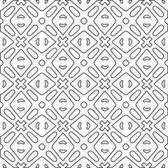 Geometric vector pattern with Black and white colors. abstract ornament for wallpapers and backgrounds.
