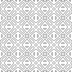Geometric vector pattern with Black and white colors. abstract ornament for wallpapers and backgrounds.