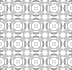 Geometric vector pattern with Black and white colors. abstract ornament for wallpapers and backgrounds.