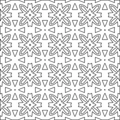 Geometric vector pattern with Black and white colors. abstract ornament for wallpapers and backgrounds.