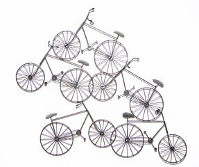 Fototapeta na wymiar vintage bicycle on white
