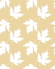 Pattern of autumn maple leaves. Seamless image. A natural illustration. Design of wallpaper, fabrics, textiles, packaging, posters, postcards.