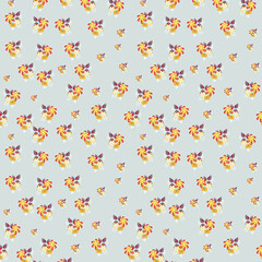 Obraz premium seamless small vector flower design pattern on background