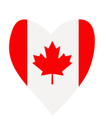 Obraz premium canada flag vector image with love shape