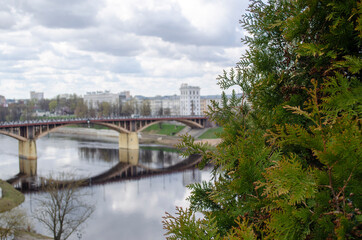river and bridge in the city