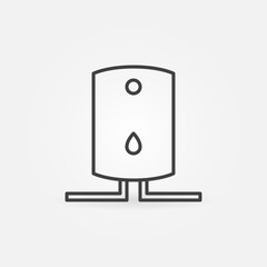 Water Heater linear vector concept icon or sign