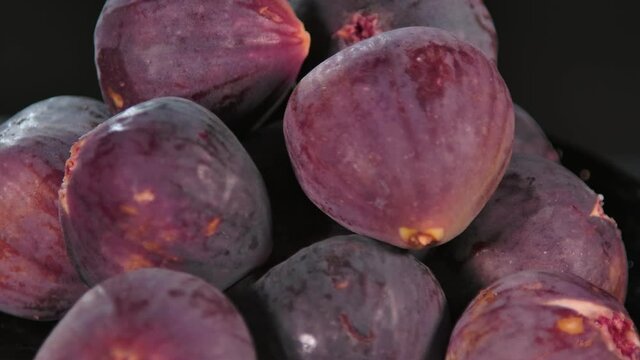 Figs rotating close up. Eco food