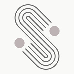 Abstract modern geometric background with lines. Minimalistic style. Balance concept.