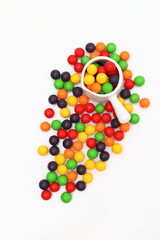 カラフルな玉が沢山ある状態