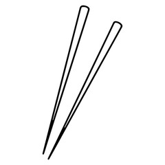 Clip-art shelves asian food isolate on white background. Doodle outline digital illustration. Print for menus, cafes, stickers, restaurants, stationery, packaging