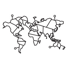 Abstract geometric word Map  for laser cutting