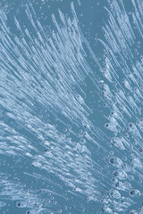 凍結した氷の中の気泡