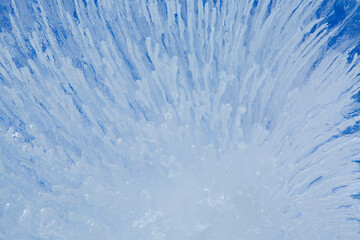 凍結した氷の中の気泡