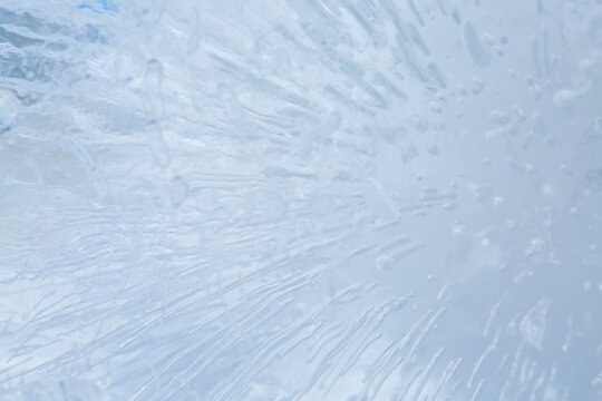 凍結した氷の中の気泡