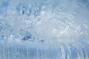 Obraz na płótnie Canvas 凍結した氷の中の気泡