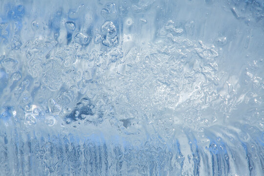 凍結した氷の中の気泡