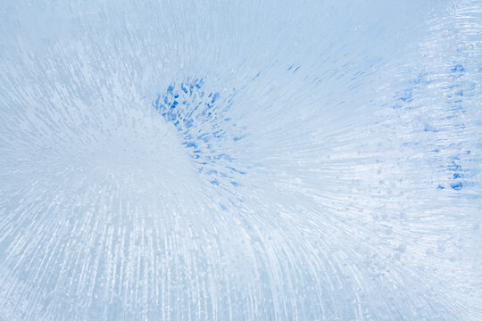 凍結した氷の中の気泡