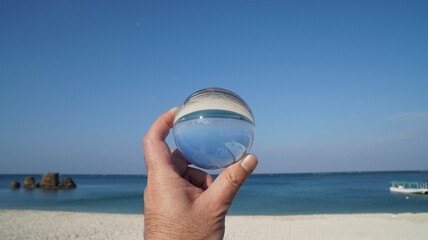 glassball on the beach