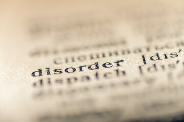 disorder word dictionary