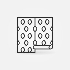 Wallpaper vector thin line concept icon or symbol