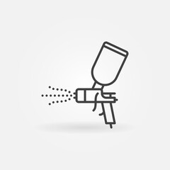 Car Paint Spray Gun linear vector concept icon