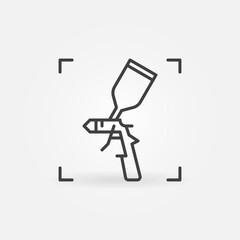 Paint Spray Gun vector concept icon in outline style