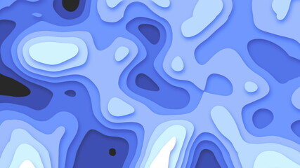 Blue outline topographic contour map abstract tech motion graphic design. Geometric background. Video animation Ultra HD 4K 3840x2160