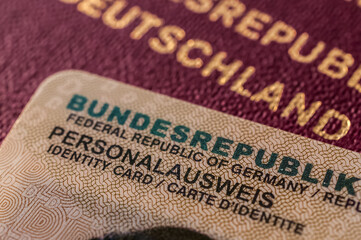 Fototapeta na wymiar digitaler Personalausweis in Deutschland