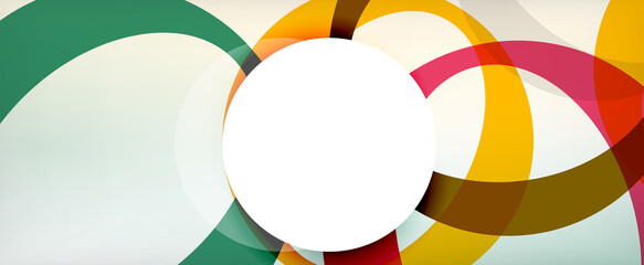 Ring geometric shapes, o letter repetition wallpaper. Abstract background for business or technology presentations, internet posters or web brochure covers