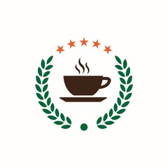 Royal Coffee vector logo design 