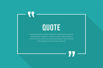 Modern quote communication template design. Vector Illustration