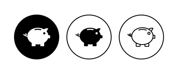 Piggy bank icon set. piggy money icon