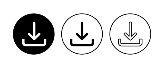 Download icon set. Download vector icon