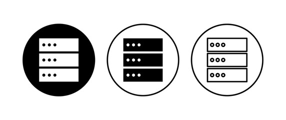 Database icon set. database vector icon