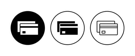 Obraz premium Credit card icon set. Credit card payment icon vector