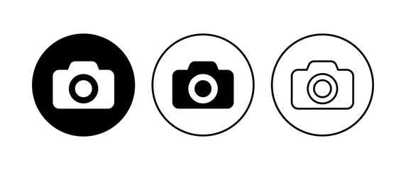 Camera icon set. photo camera icon. camera photography icon.