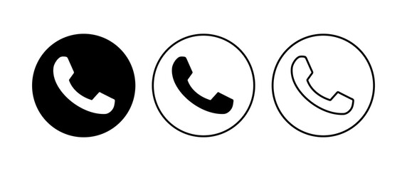 Call icon set. telephone icon vector. phone icon vector. contact us