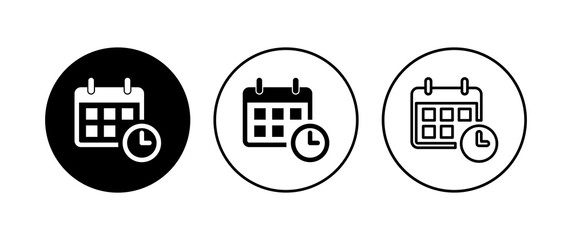 Calendar icon set. Calender symbol. calendar vector icon