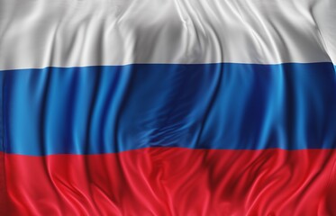 Abstract Russia Flag 3D Render (3D Artwork)