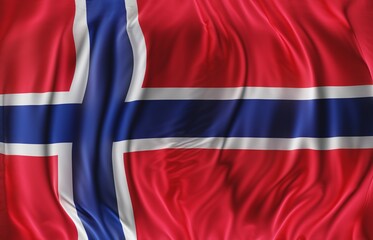 Abstract Norway Flag 3D Render (3D Artwork)