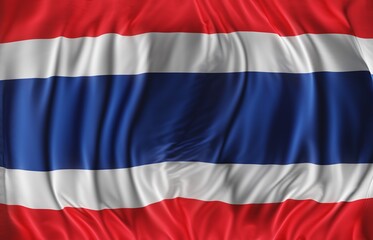 Abstract Thailand Flag 3D Render (3D Artwork)