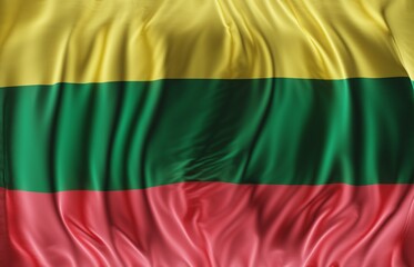 Abstract Lithuania Flag 3D Render (3D Artwork)