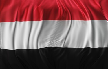 Abstract Yemen Flag 3D Render (3D Artwork)