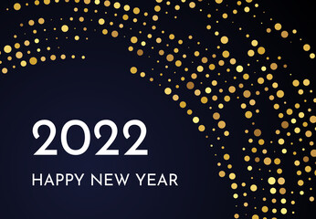 2022 Happy New Year of gold glitter pattern